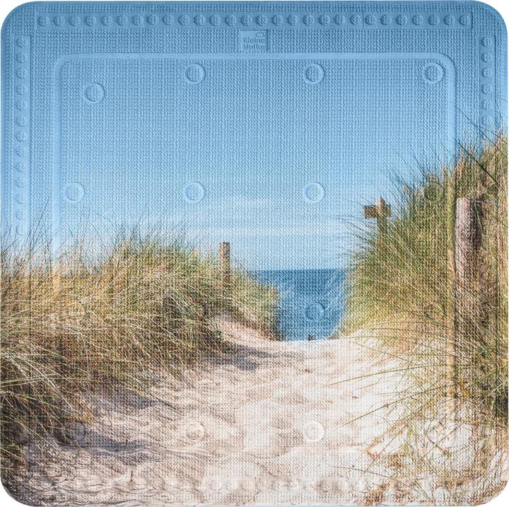 Produktbild Kleine Wolke Badematte Borkum Beige/Grün/Hellblau (53 x 53 cm)