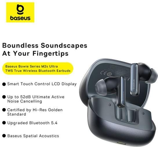 Actual product image Baseus Bowie M2s (ANC, 7 h, Wireless)