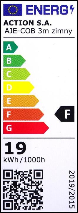 Energy Label Activejet AJE-COB zim universal strip light indoor (Cold White, 300 cm, Indoor)