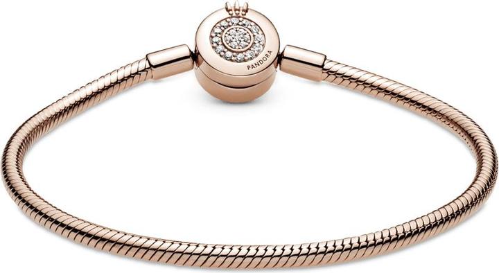 Produktbild Pandora Rose Snake Chain Crown Clasp Armband (17 cm, Silber)
