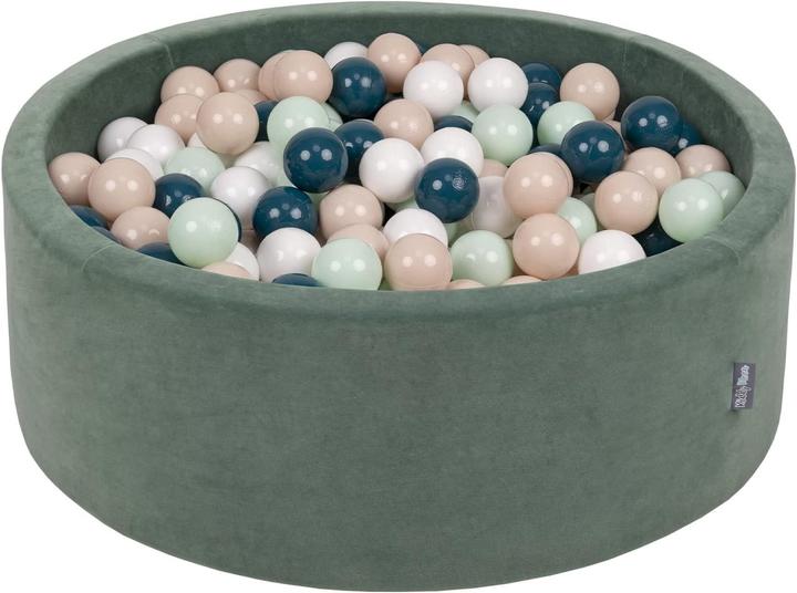 Immagine prodotto Milkii Bällebad 90 x 30 cm mit 200 Bällen, Waldgrün