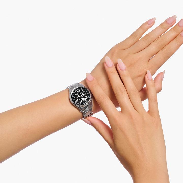 Immagine prodotto Thomas Sabo Damenuhr mit Schmetterlingen silberfarben (Orologio da polso analogico, 34 mm)