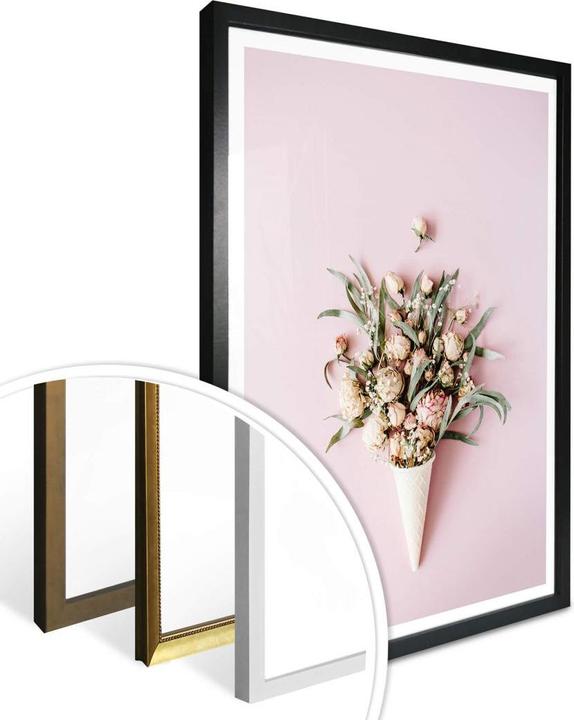 Produktbild Trenddeko Blüten in der Eistüte (30 x 40 cm)