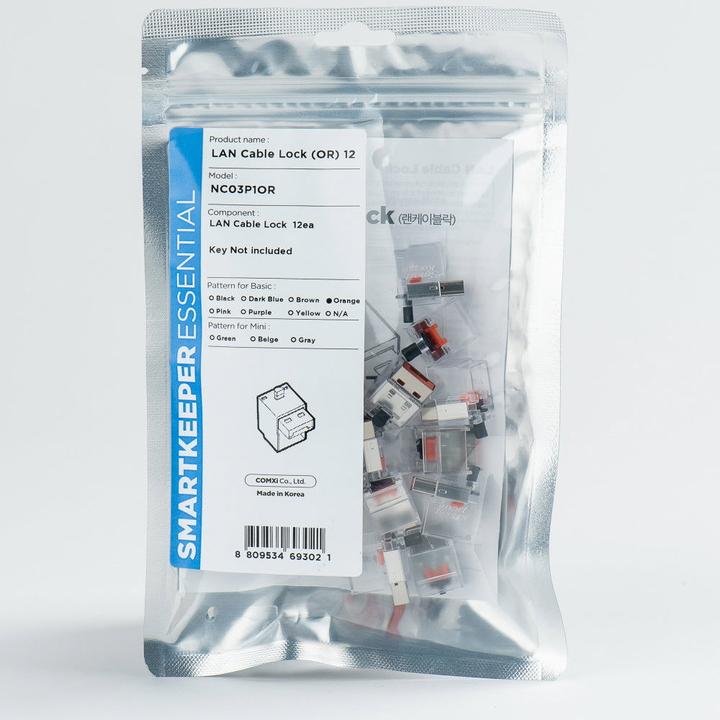 Image du produit Smart Keeper Basic LAN Cable Lock orange 12 pcs.