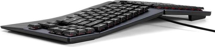 Productafbeelding Perixx PERIBOARD-335 DE BL, bedraad ergonomisch mechanisch compact toetsenbord - plat blauw (NL, Bedraad)