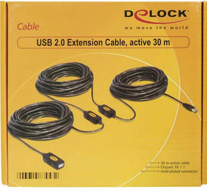 Actual product image Delock Extension cable USB 2.0 active (30 m, USB 2.0, 2.50 W)
