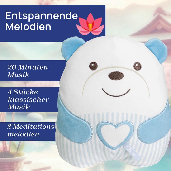 Actual product image Chicco Cuddly Meditation Teddy Bear Blue