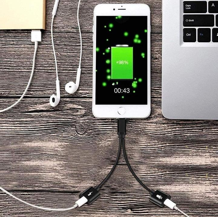 Immagine prodotto PowerGuard Adattatore Lightning Cavo splitter audio per cuffie e ricarica iPhone (Lightning, Lightning)