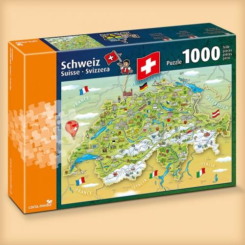 Immagine prodotto Mappa illustrata della Svizzera (1000 pezzi)