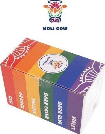 Produktbild JTI Buntes Holi-Pulver – Set 6x100g (Dunkelgrün, Gelb, Lila, Orange, Dunkelblau, Weiss, 1 x)