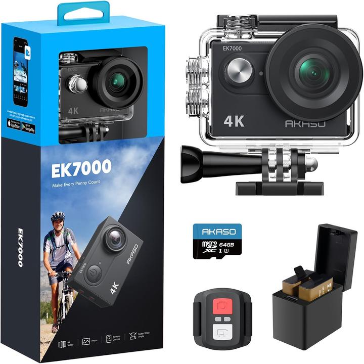 Immagine prodotto Akaso Action Cam 4K30FPS mit Fernbedienung (WiFi)