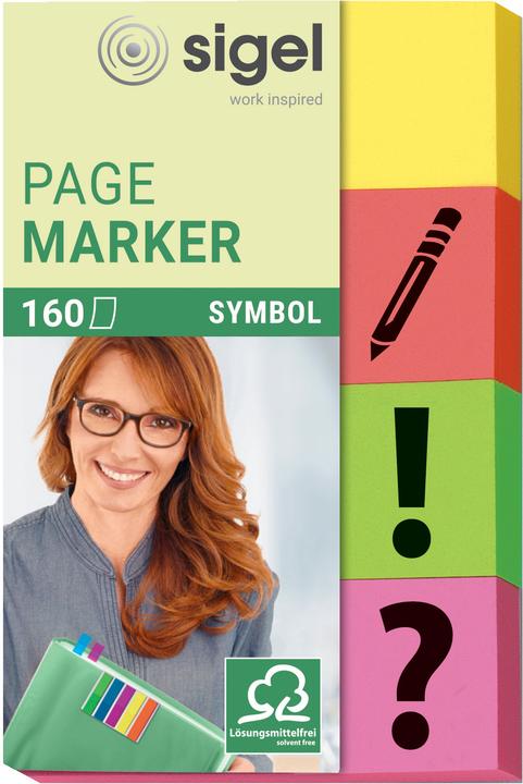 Sigel Haftnotizen mit Symbol (20 x 50 mm)