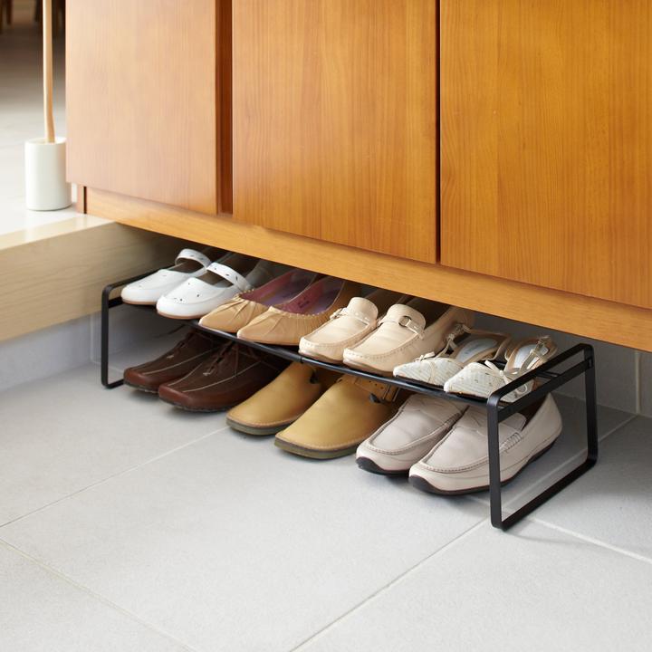 Actual product image Yamazaki Extendable shoe rack with FRAME struts (41 x 25 x 17.5 cm)