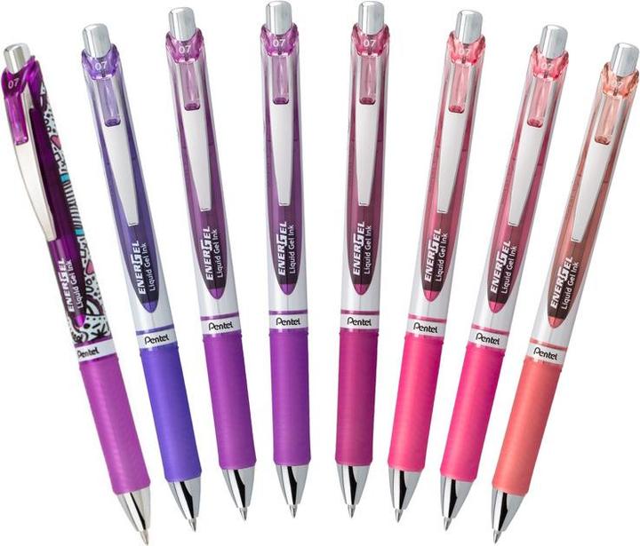 Produktbild Pentel EnerGel Tintenroller (Magenta, Orange, Violett, Pink, Koralle, 8 x)