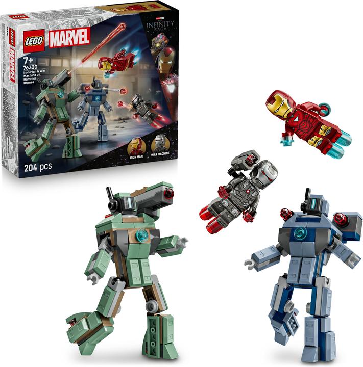 Produktbild LEGO Iron Man & War Machine vs. Hammer-Drohnen (76320, LEGO Marvel)