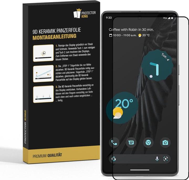 Produktbild Protectorking 2x Ceramic-Glass Full Cover HD Klar (2 Stück, Google Pixel 6)