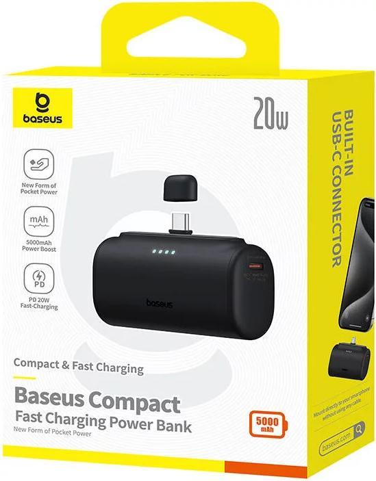 Produktbild Baseus Compact Series Fast Charging USB-C Powerbank 20W (5000 mAh, 20 W, 18 Wh)