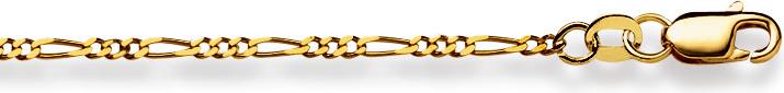 Natsumi Schmuck Halskette Gelbgold 9K/375 Figaro 1.8mm (375/9 K Gelbgold, 50 cm)