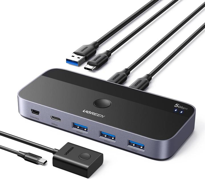Produktbild Ugreen USB 3.0 2x4 switch / switch CM687 (USB-C, 4 Ports)