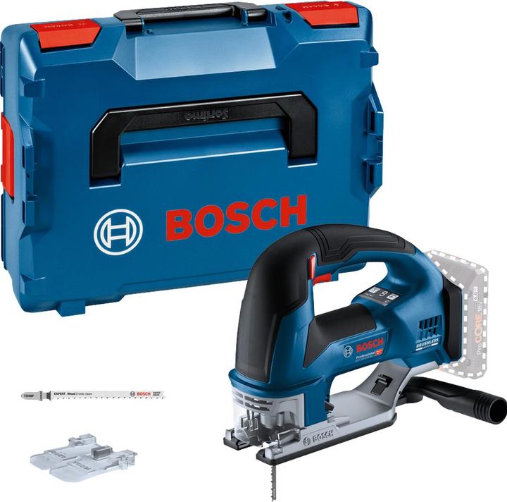 1 x lame de scie sauteuse T 308 BP, L-BOXX 136, Précision pour le bois, GST 18V-155 BC, Insert L-BOXX 1/1 pour l'appareil et le chargeur, Housse d'aspiration des poussières, 1 x lame de scie sauteuse T 144 DP