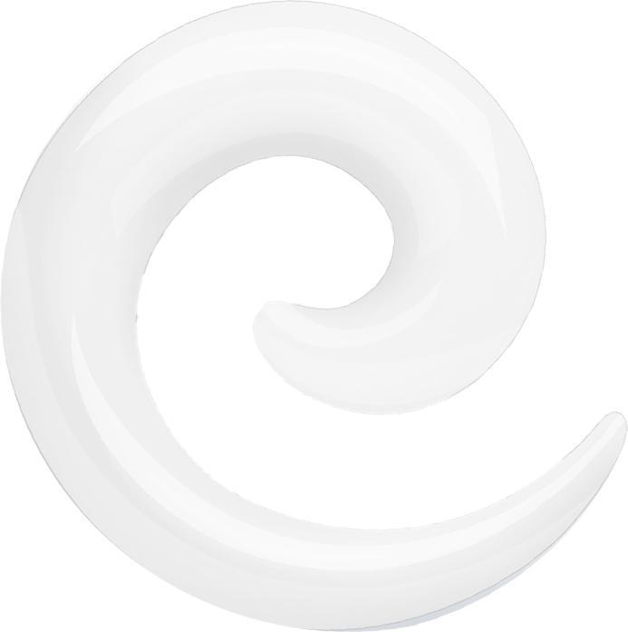 Star Piercing Dehnspirale weiss (ohne Messing, Acryl)