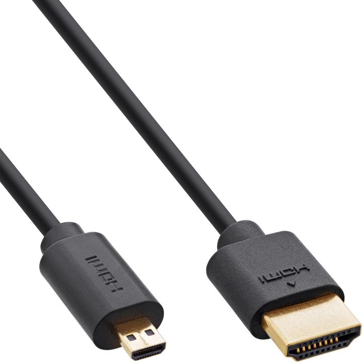 Actual product image InLine Slim Ultra High Speed HDMI Cable (1 m, HDMI)