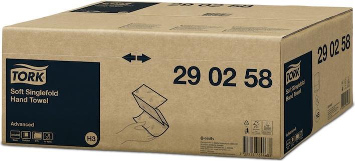 Produktbild Tork 5X250BL. ADVANCE 25X23CM WEISS 2LG H3 (5 x)