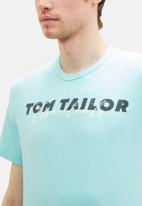 Produktbild Tom Tailor T-Shirt Kurzarmshirt mit Front-Logo-Print (L)