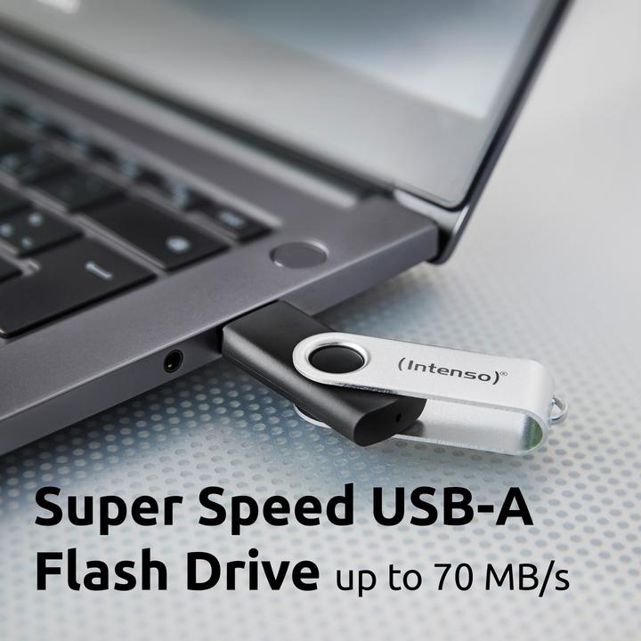 Actual product image Intenso USB 32GB OFFICE LINE 3.2 Gen1 Silver-Black (32 GB, USB-A)