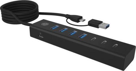 Actual product image Icy Box IB-HUB1737-C3 (USB-C, 7 Ports)