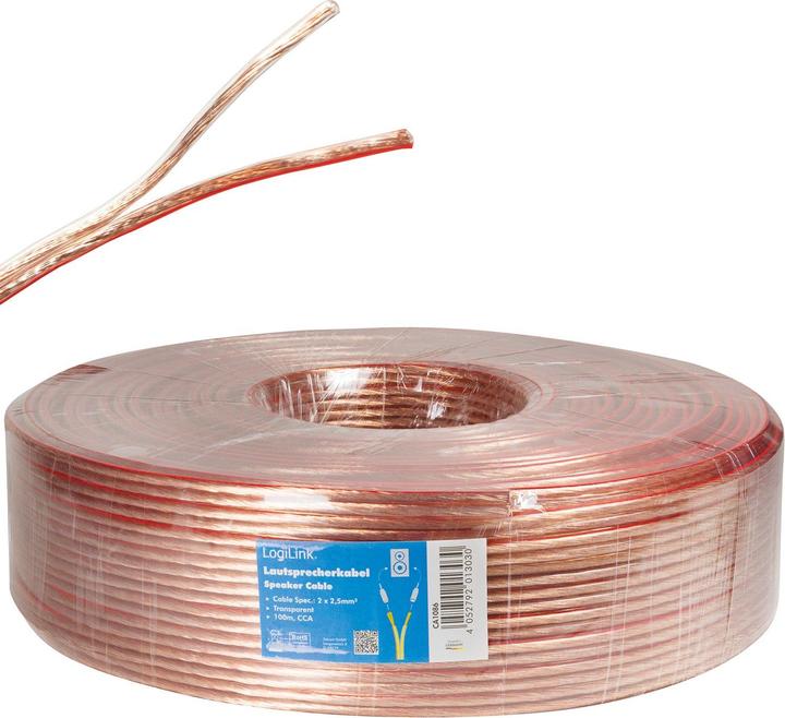Produktbild LogiLink CA Lautsprecherkabel (100 m, 2.50 mm²)