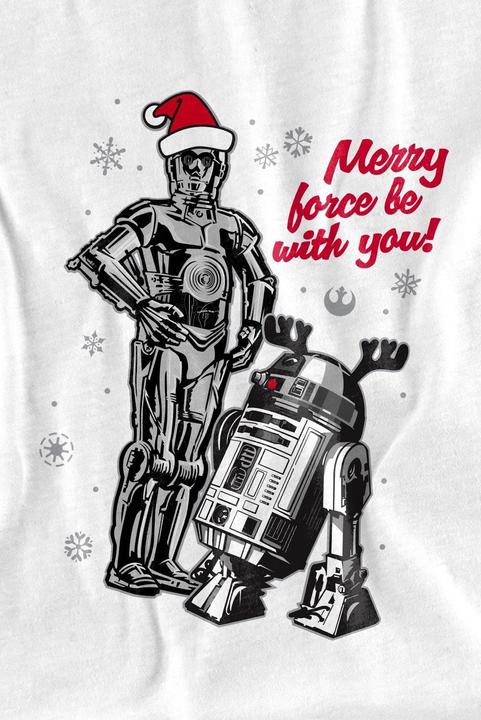 Immagine prodotto Star Wars Merry Christmas Droids Maglietta Bambini (152, 158)