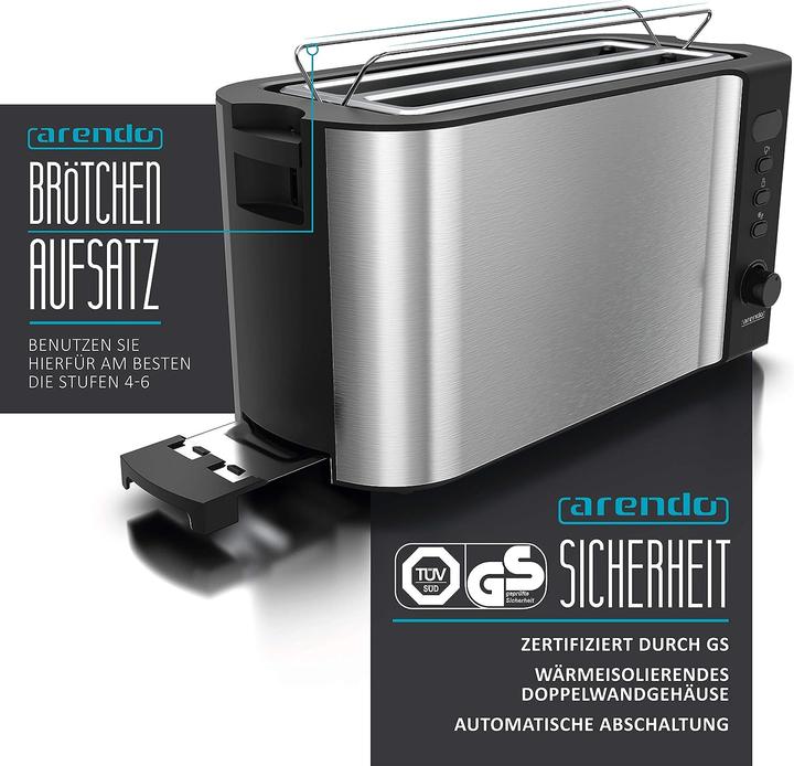 Image du produit Arendo Grille-pain à fente longue, 1500W