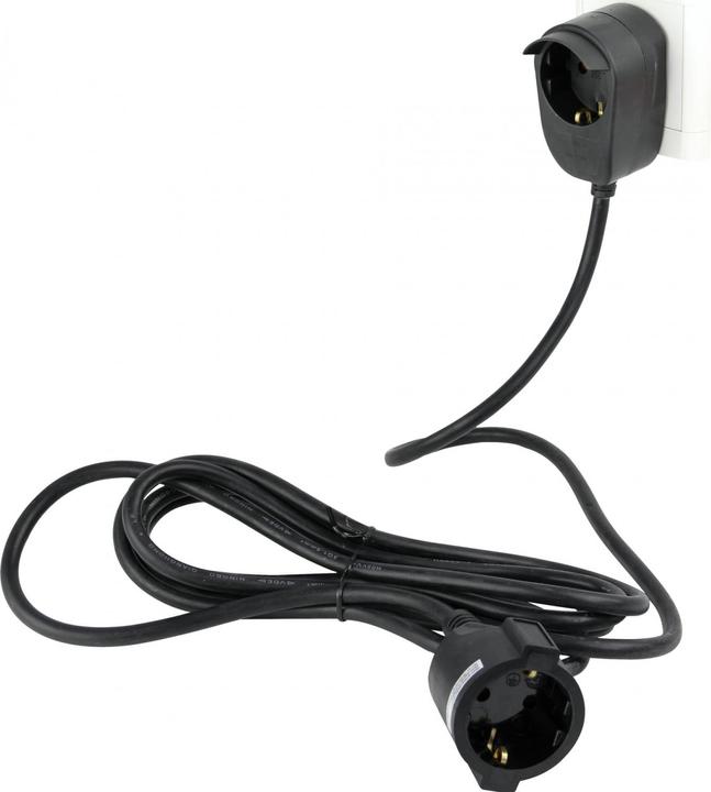 Produktbild REV 2x1 Verlängerung Powersplit 5m schwarz (5 m)