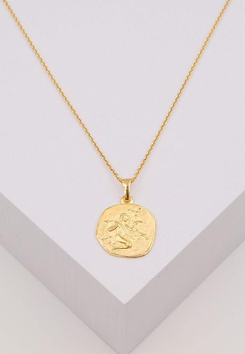 Immagine prodotto Muau Ciondolo segno zodiacale oro giallo vergine 750, 15x27 mm (Oro e argento)