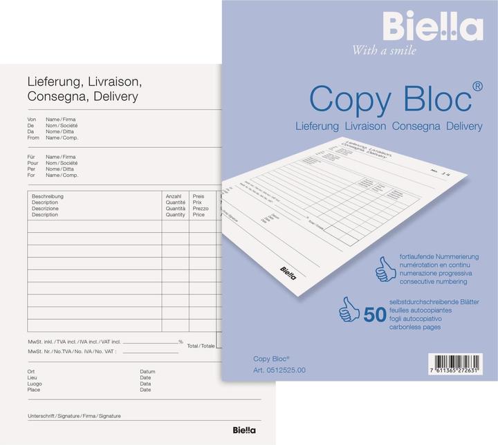 Produktbild Biella Durchschreibeblock Copy Block (100 x)