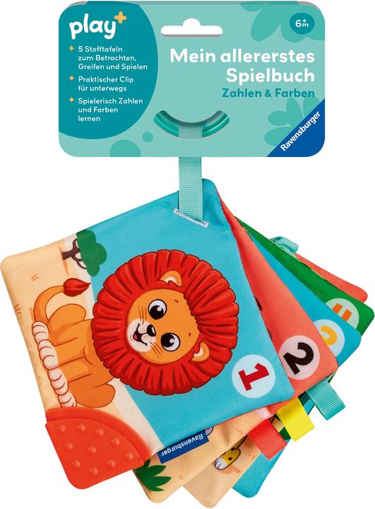 Image du produit Ravensburger 4854 play+ Mon tout premier livre de jeu : Chiffres et couleurs, livre en tissu, livre à câliner (Allemand)