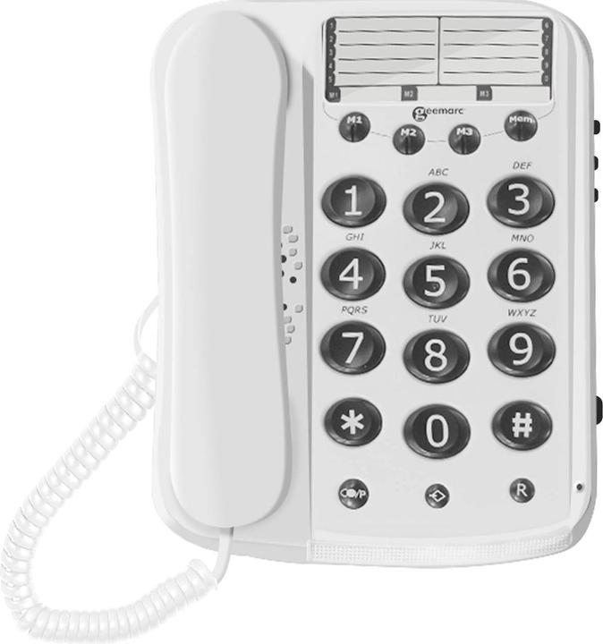 Actual product image Geemarc DALLAS 10 Corded telephone with large buttons - 15dB