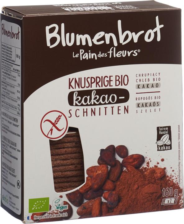 Image du produit Le Pain des fleurs Pain croustillant Pain de fleurs bio au cacao 160 g (160 g)