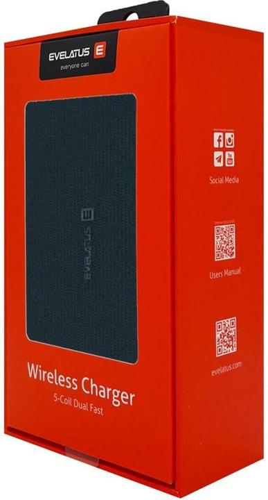 Actual product image Evelatus 5-Coil Wireless Charger EWC05