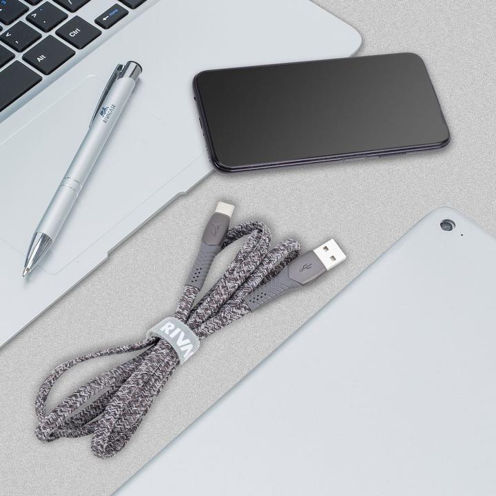 Image du produit Rivacase CÂBLE USB-C VERS USB2.0 /GREY PS6102 GR12 (1.20 m, USB 2.0)