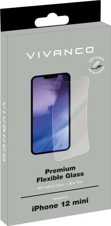 Produktbild Vivanco Premium ible Displayschutzglas für iPhone 12 Mini (1 Stück, Apple iPhone 12 mini)