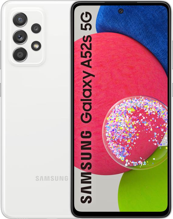 Samsung Galaxy A52s UE (256 Go, Awesome White, 6.50", Double SIM hybride, 64 Mpx, 5G)