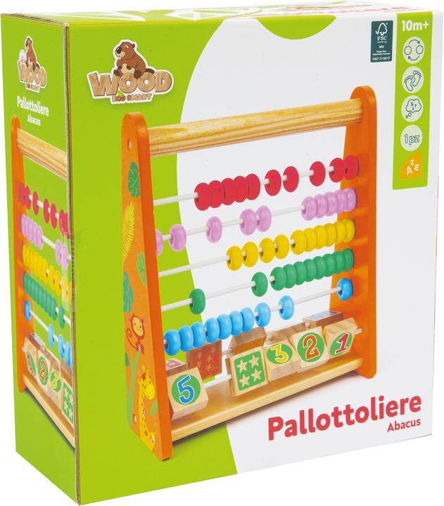 Produktbild Sevi 88049 Wood Eco Smart Holz Abakus 22 x 9 x 24 cm, Rechenschieber zum Zählen und Rechnen lernen (Deutsch)