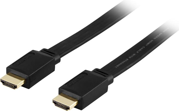 Image du produit Deltaco flat Câble HDMI haute vitesse avec Ethernet 4K 7m noir (7 m, HDMI)