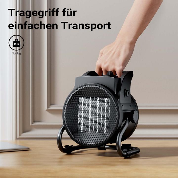 Image du produit Wiltec Keramik Heizstrahler 2kW Heizlüfter Heizgerät Schnellheizer Elektrisch (2000 W)
