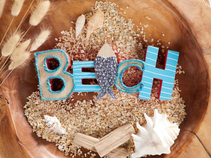 Produktbild VBS Maritimer Schriftzug "Beach"