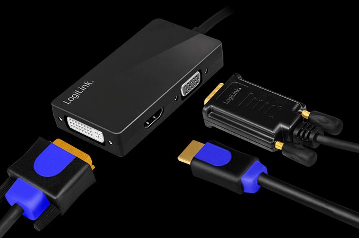 Produktbild LogiLink 4K DisplayPort Adapter (DVI, HDMI, VGA, 15 cm)