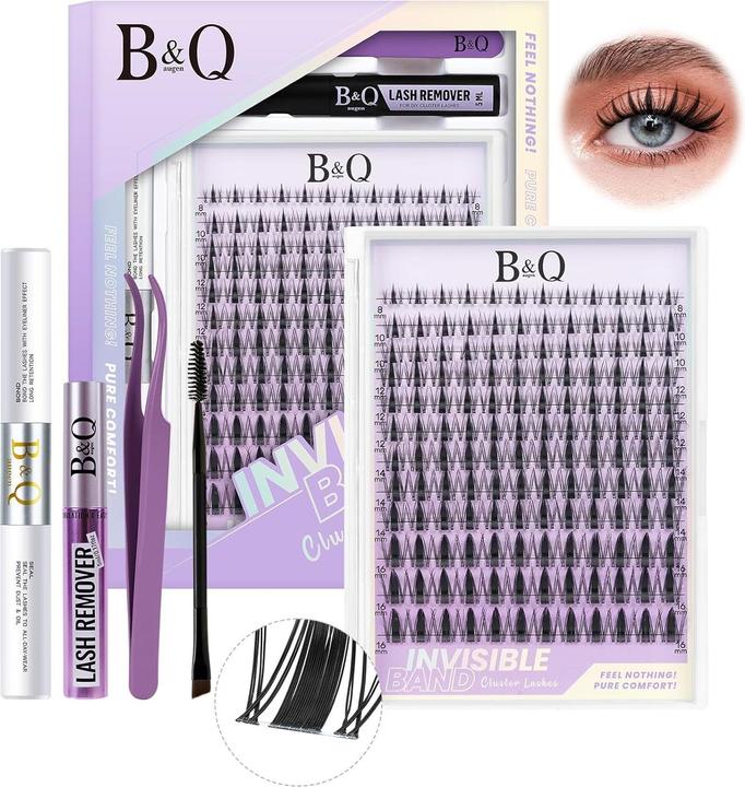 Actual product image B&Q Lash Extension Set mit unsichtbarem Band (144 Stück) (Artificial eyelashes)