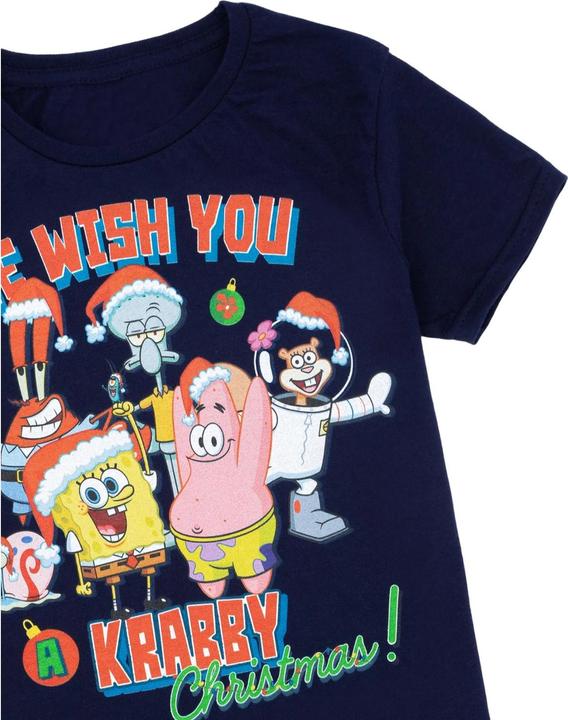 Immagine prodotto Spongebob Squarepants Krabby Christmas Maglietta Bambini (128)